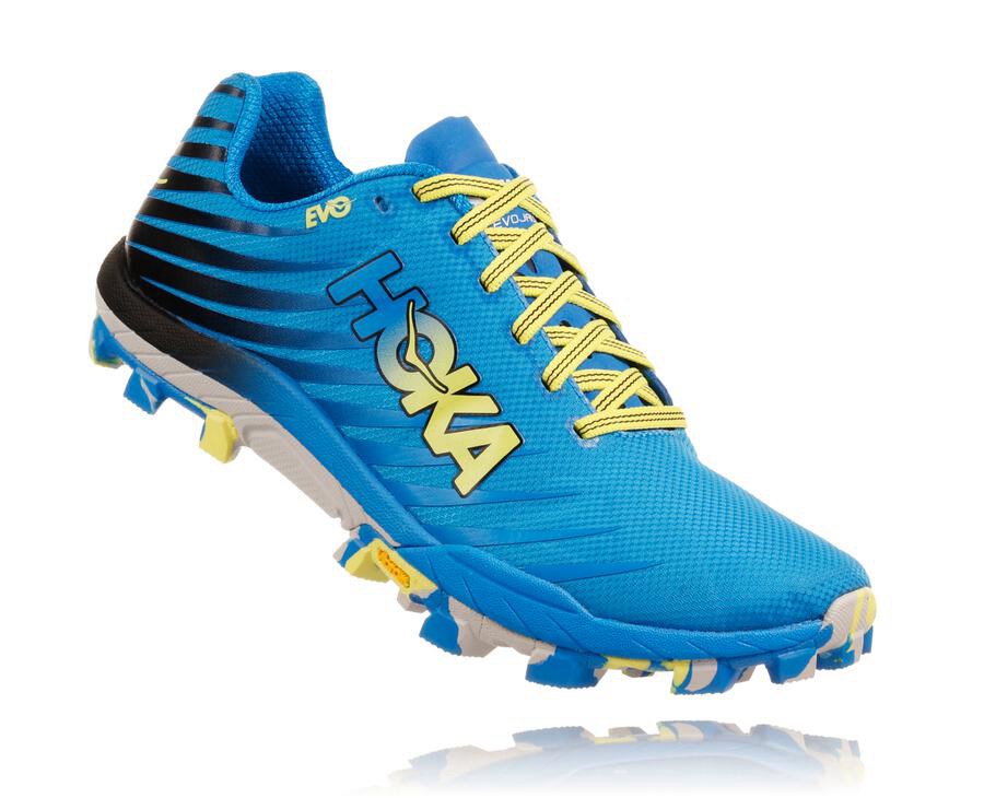 Hoka One One Spor Ayakkabı Erkek Mavi - Evo Jawz - NZ0852614